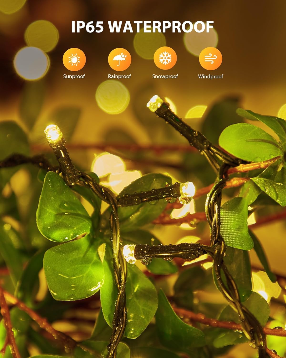 Brightown Christmas lights with 8 modes and memory keep your preferred ambience.