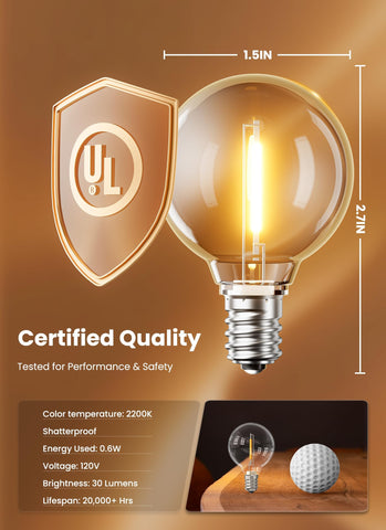 Brightown outdoor waterproof bulb designed for garden and patio lighting.