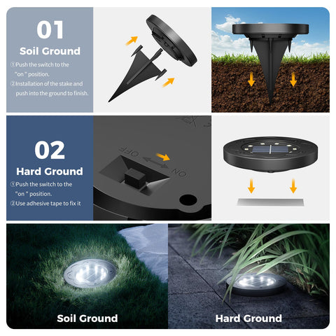 Brightown solar panel-powered light charging by day for night-time visibility.