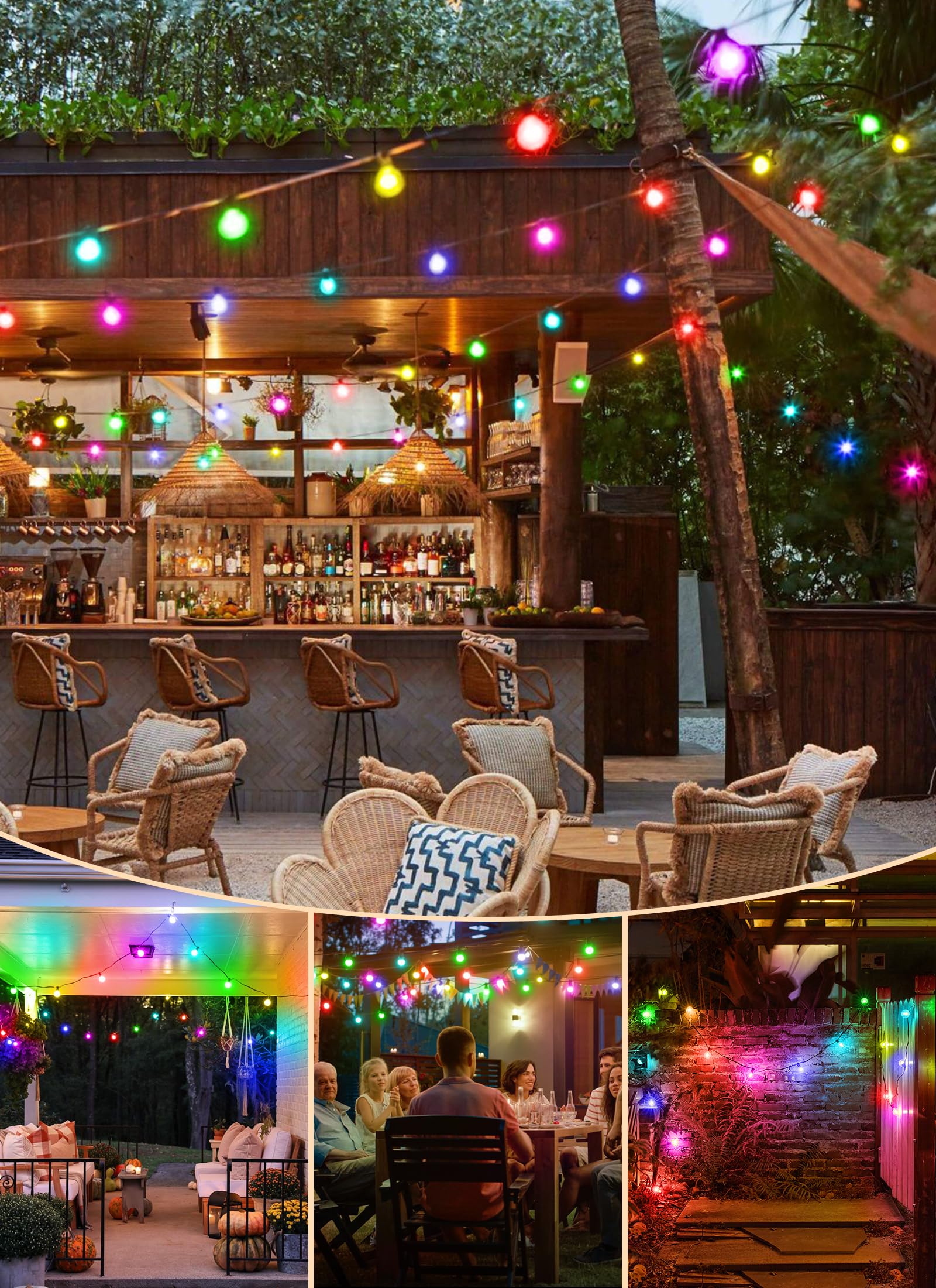 Brightown party-ready outdoor lights elevate gatherings with vivid color options