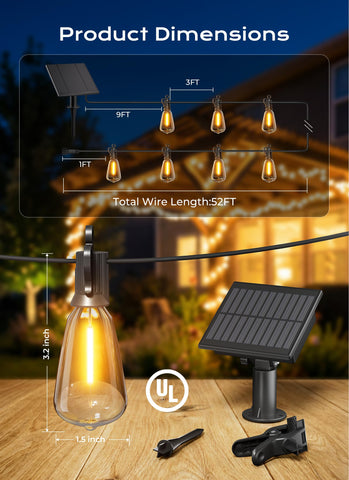 Patio decor with Brightown lights creating a warm outdoor ambiance.