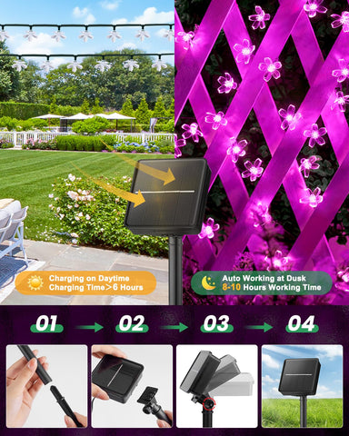 Brightown patio lighting brightens fences and garden edges with effortless solar power