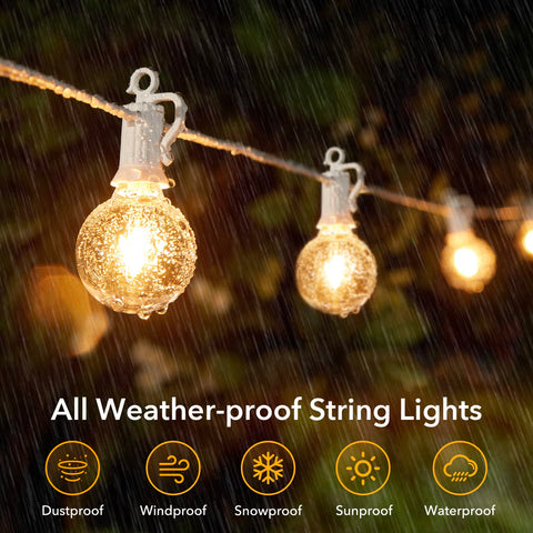 Brightown shatterproof plastic bulbs reduce breakage during gatherings.