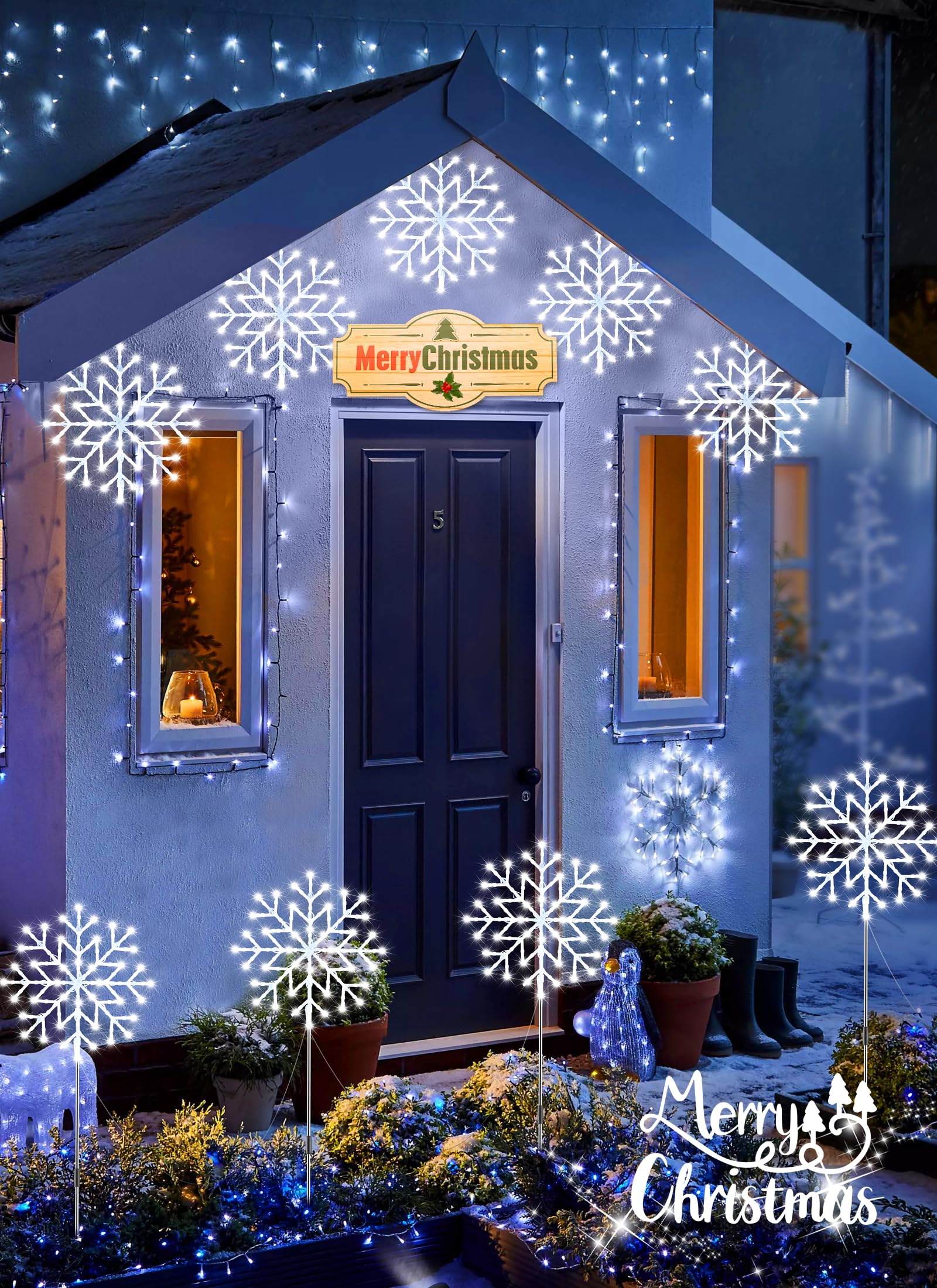 Brightown Snowflake Lights versatile indoors and outdoors for festive decor