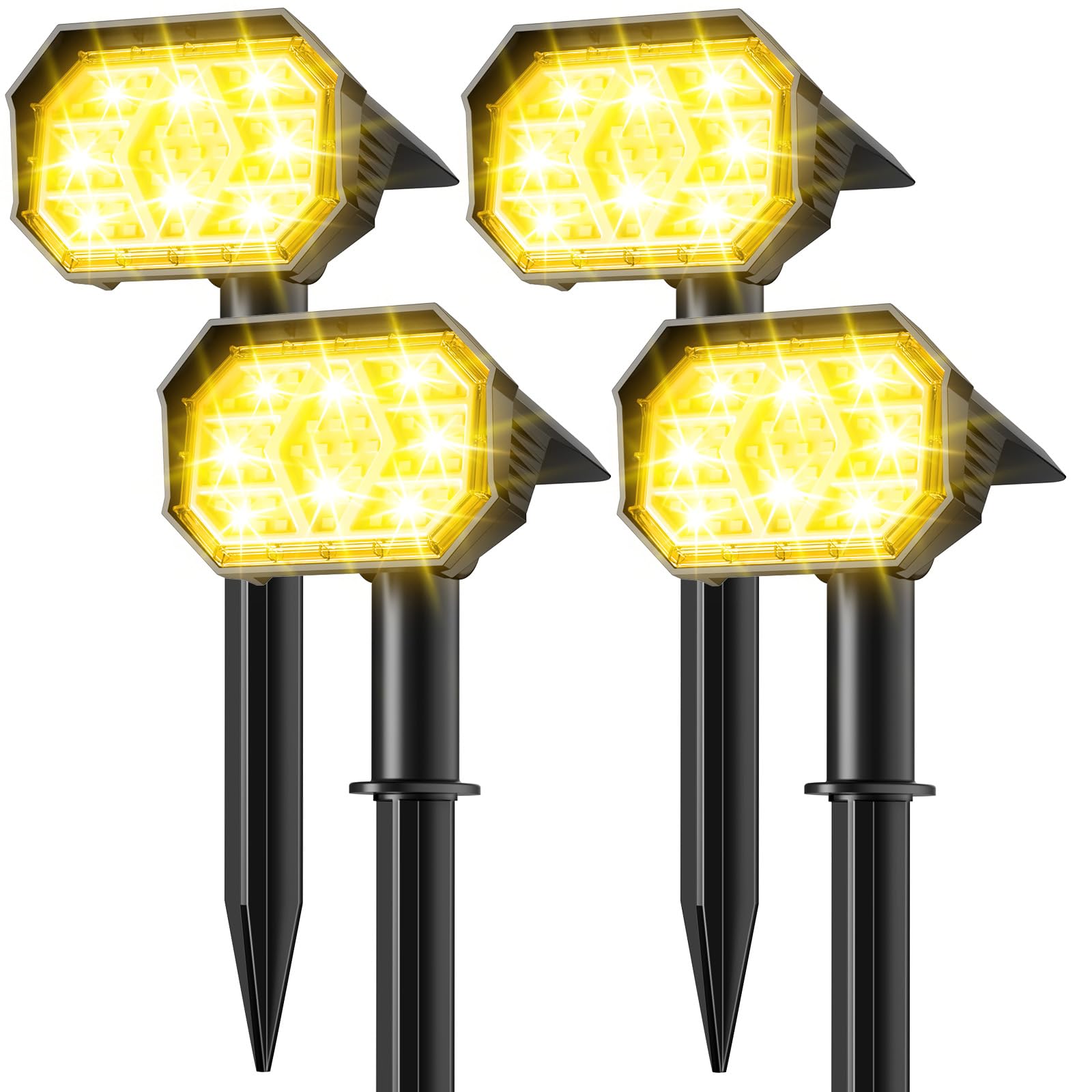 Brightown solar lights with 58 LED beads brighten pathways at night