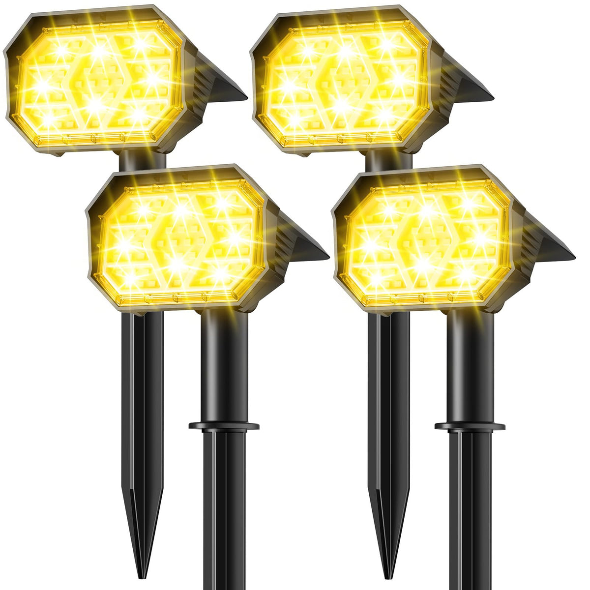 Brightown solar lights with 58 LED beads brighten pathways at night