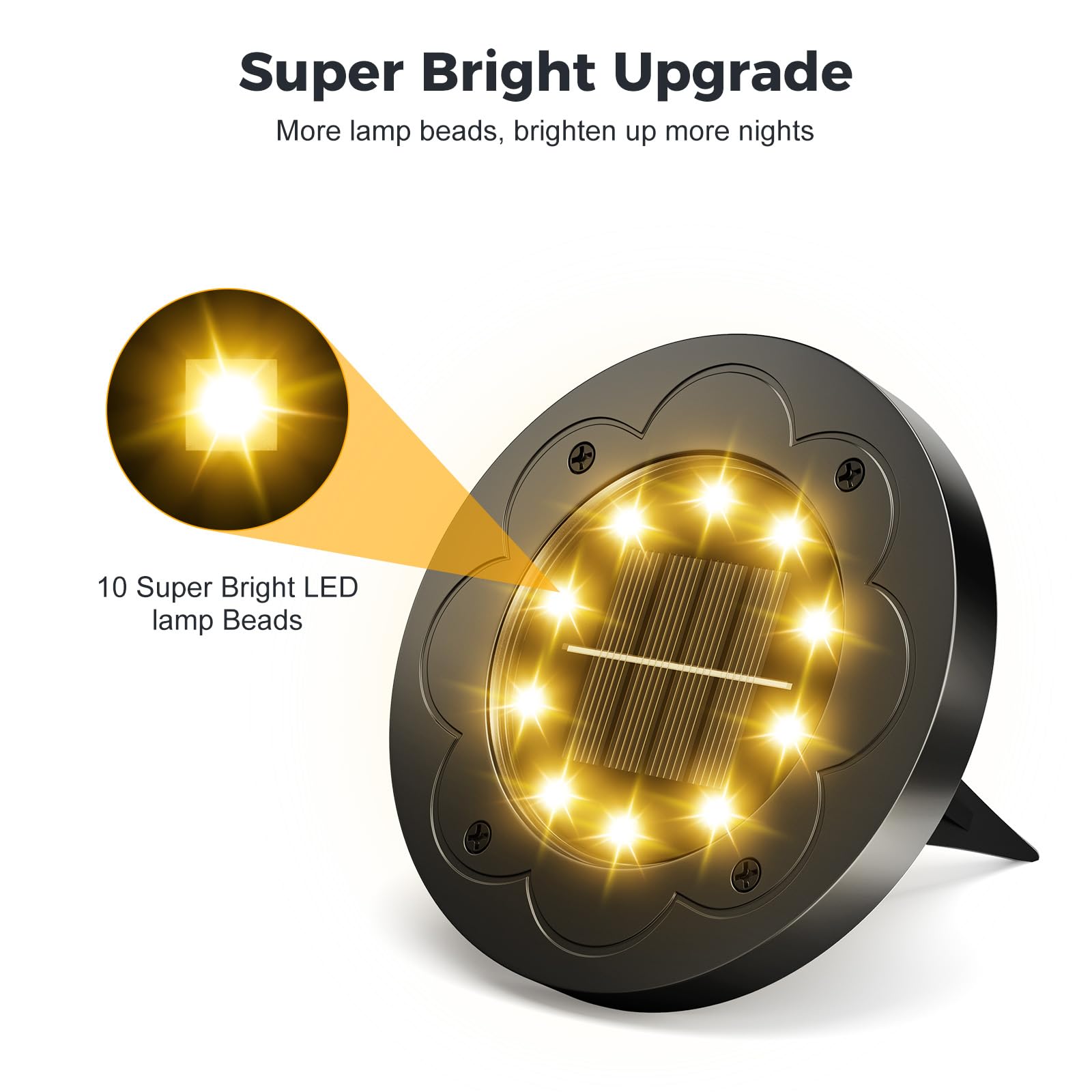 Brightown Solar Lights with adhesive mounts for solid-surface installation.