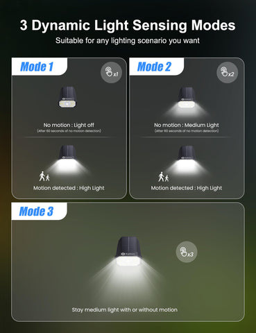 Brightown solar motion lights mounted on wall demonstrating 2-in-1 lighting for pathways