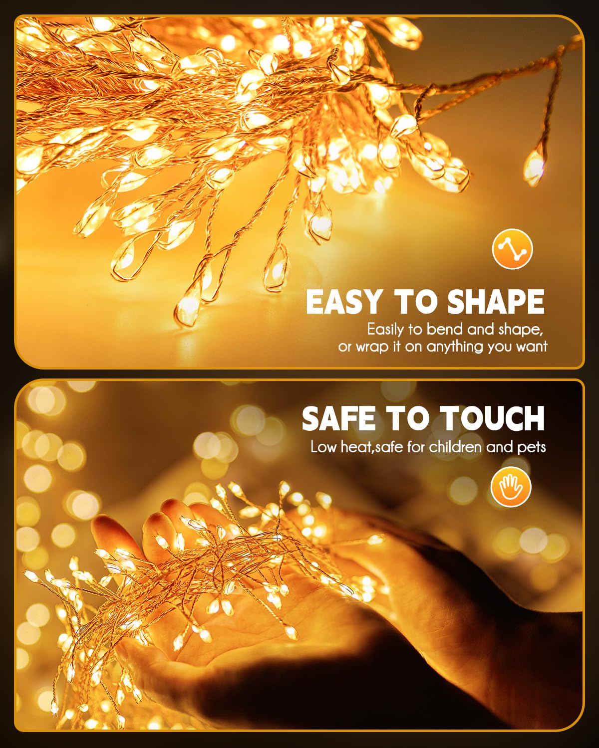 Brightown solar string lights with ground stake for quick installation