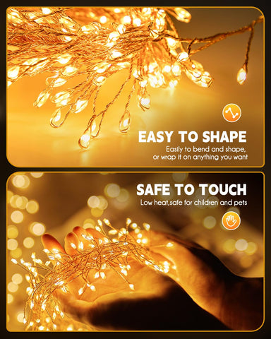 Brightown solar string lights with ground stake for quick installation