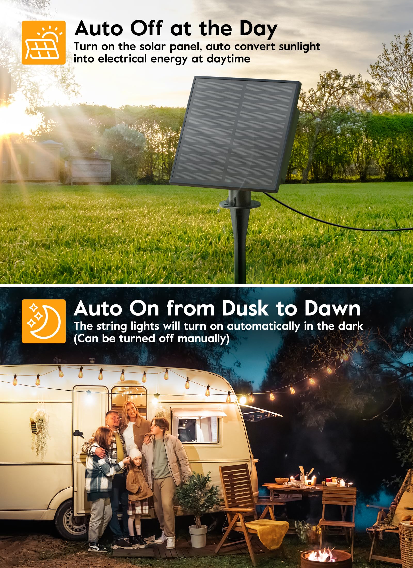 Brightown backyard ambience lights create relaxing patio atmosphere