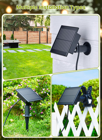 Brightown quick installation with stakes and clips for patio or garden.