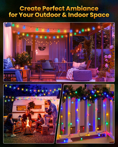 Brightown patio ambiance created along a garden path.