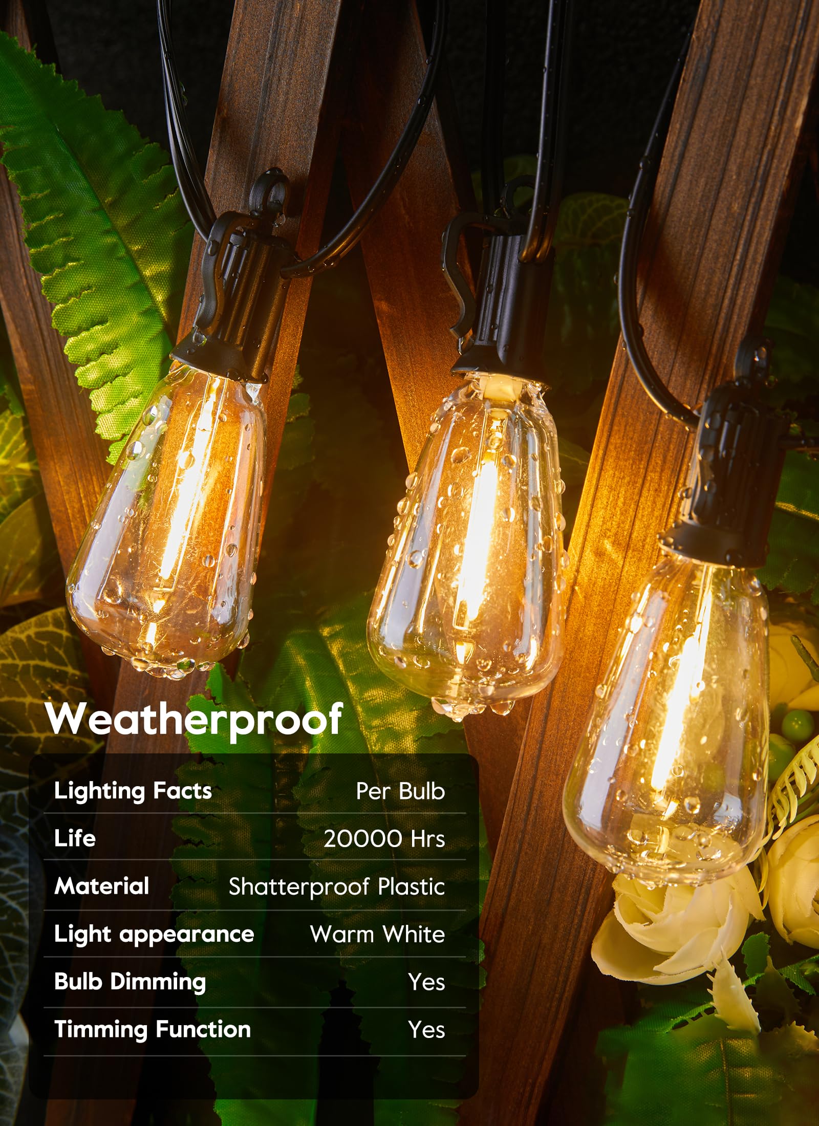 Brightown IP44 waterproof solar lights withstand weather for outdoor use