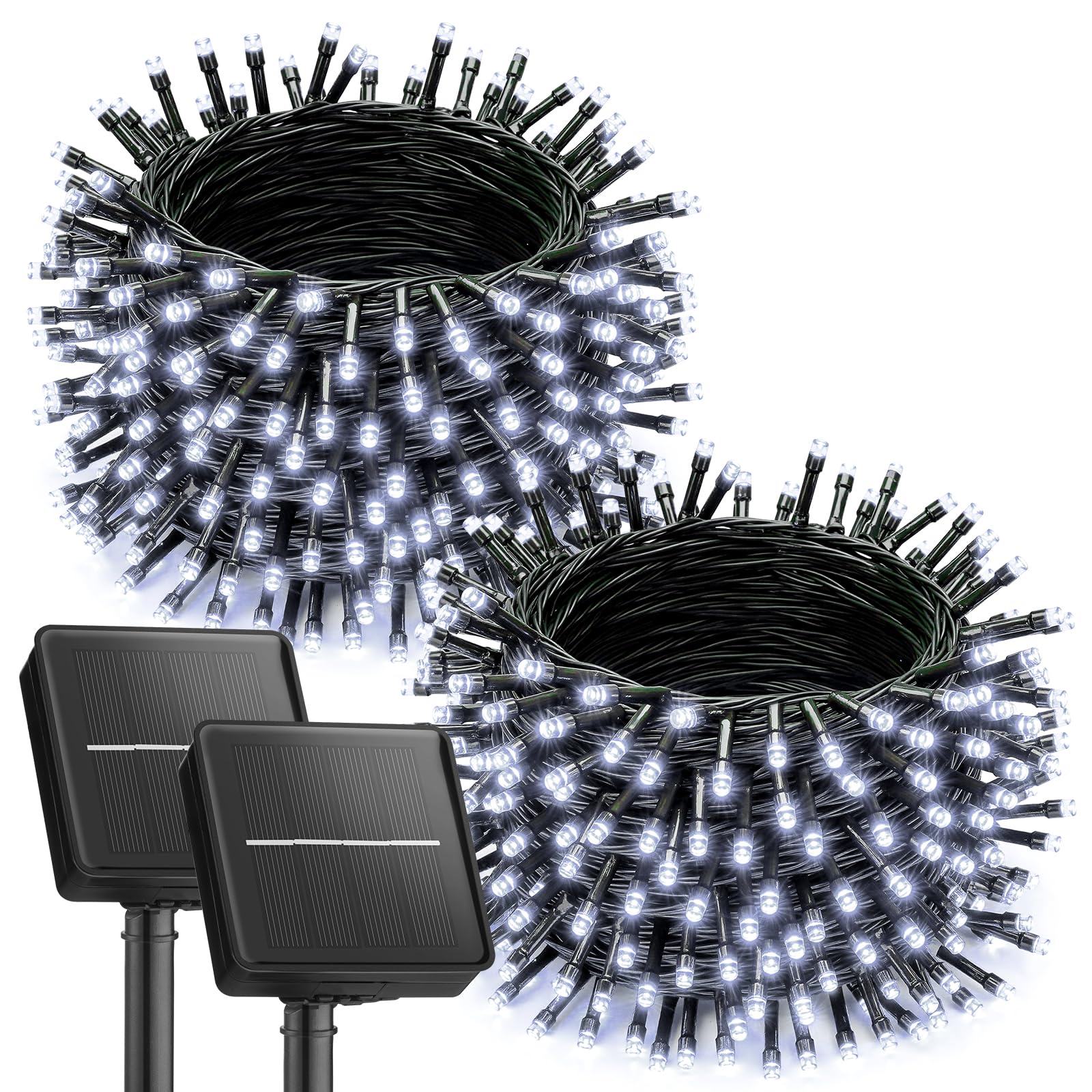 Brightown solar string lights outdoor-46ft-120led illuminate patios with a warm, ambient glow.