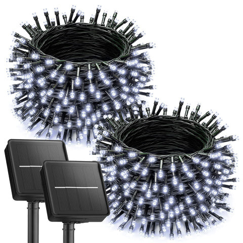 Brightown solar string lights outdoor-46ft-120led illuminate patios with a warm, ambient glow.