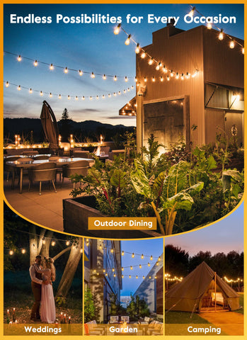 Brightown solar string lights remote control for easy mood settings
