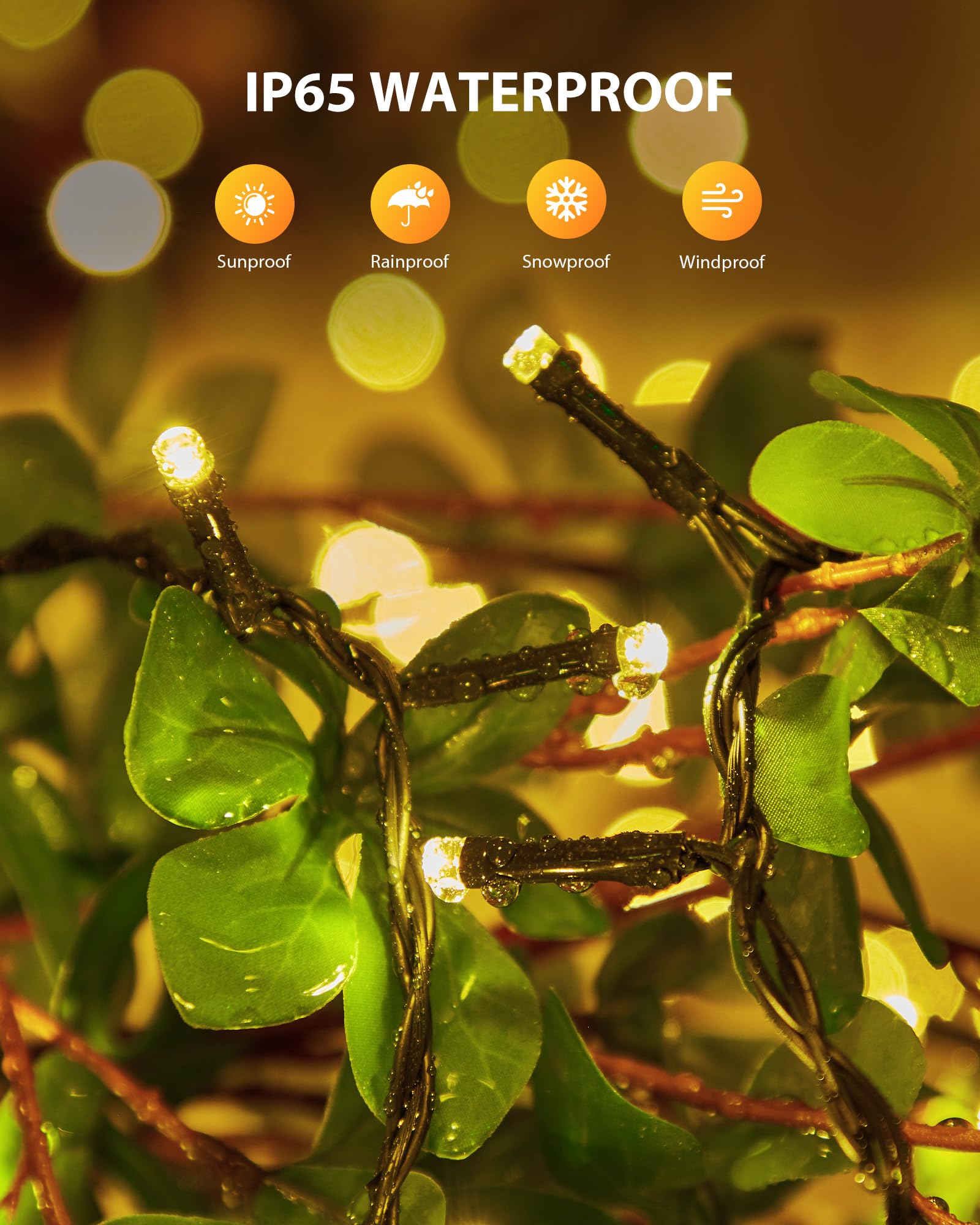 Brightown warm white glow enhances porch and balcony spaces for cozy nights.