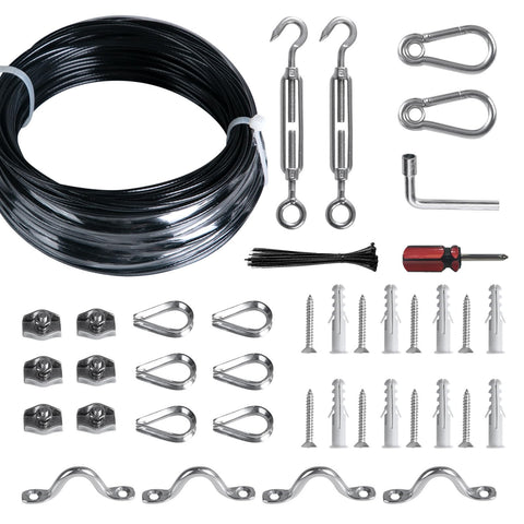 Brightown String Lights Hanging Kit cable-assembly for sturdy outdoor installs and reduced sag.