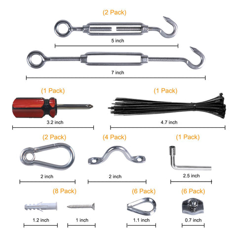Brightown Thimble and eye strap pack ensures durable, clean light hang.