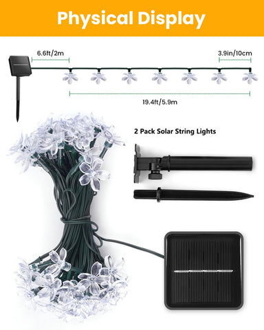 Brightown warm-white LED solar string lights create cozy evenings on patios and yards
