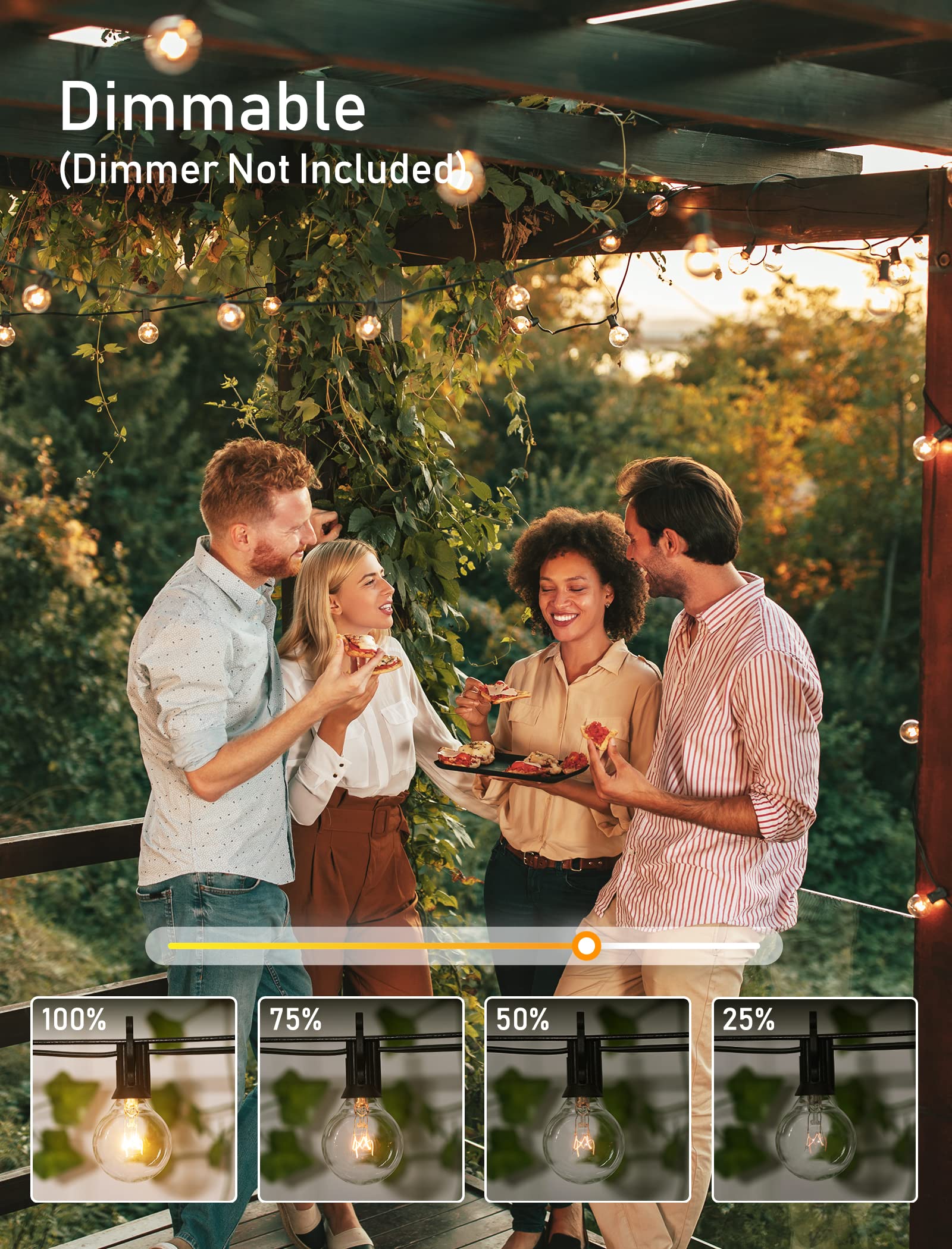 Brightown weatherproof outdoor lights resist rain and wind for year-round use.