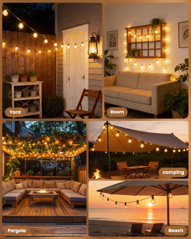 Brightown weatherproof construction withstands rain, wind, and temperature changes outdoors.