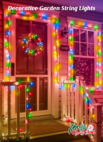 Brightown ideal for patios, trees, gardens; sets festive mood for holidays and events.