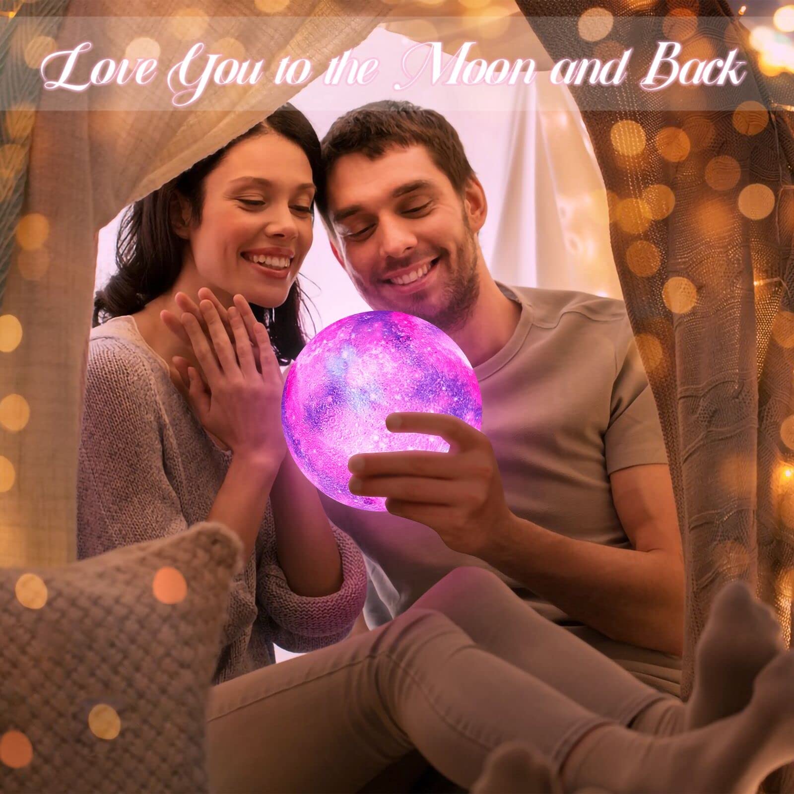 BRIGHTWORLD moon lamp touch ring in use for quick color change