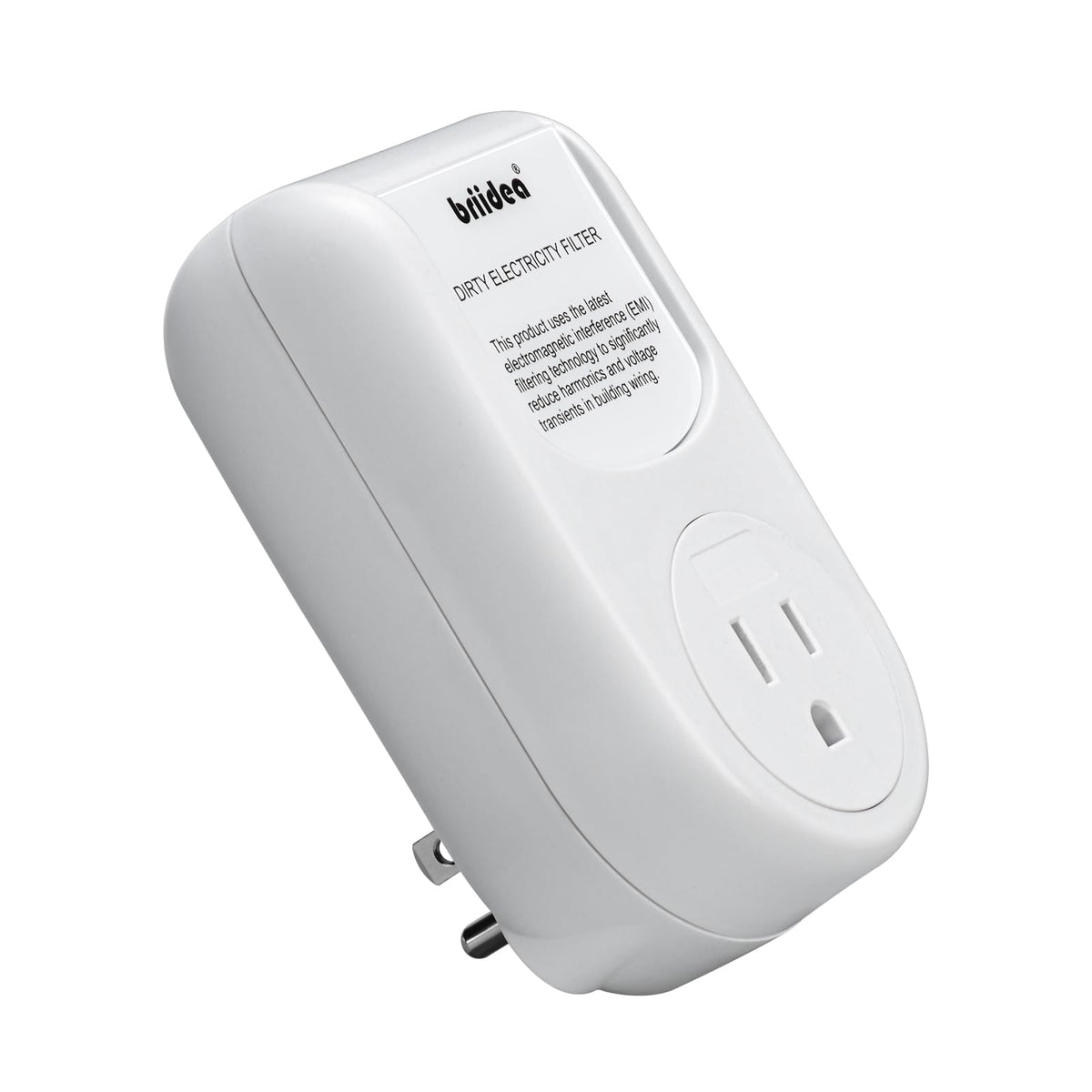 Briidea Dirty Electricity Filter front view showing compact design for home use