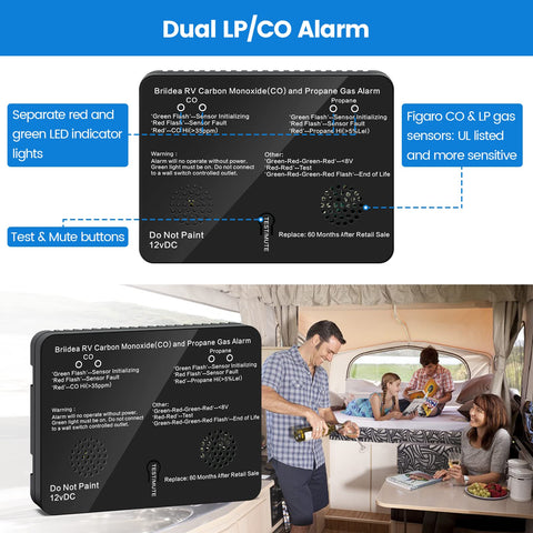 Briidea alarm uses Figaro sensors with UL listing for precise sensing and safety.