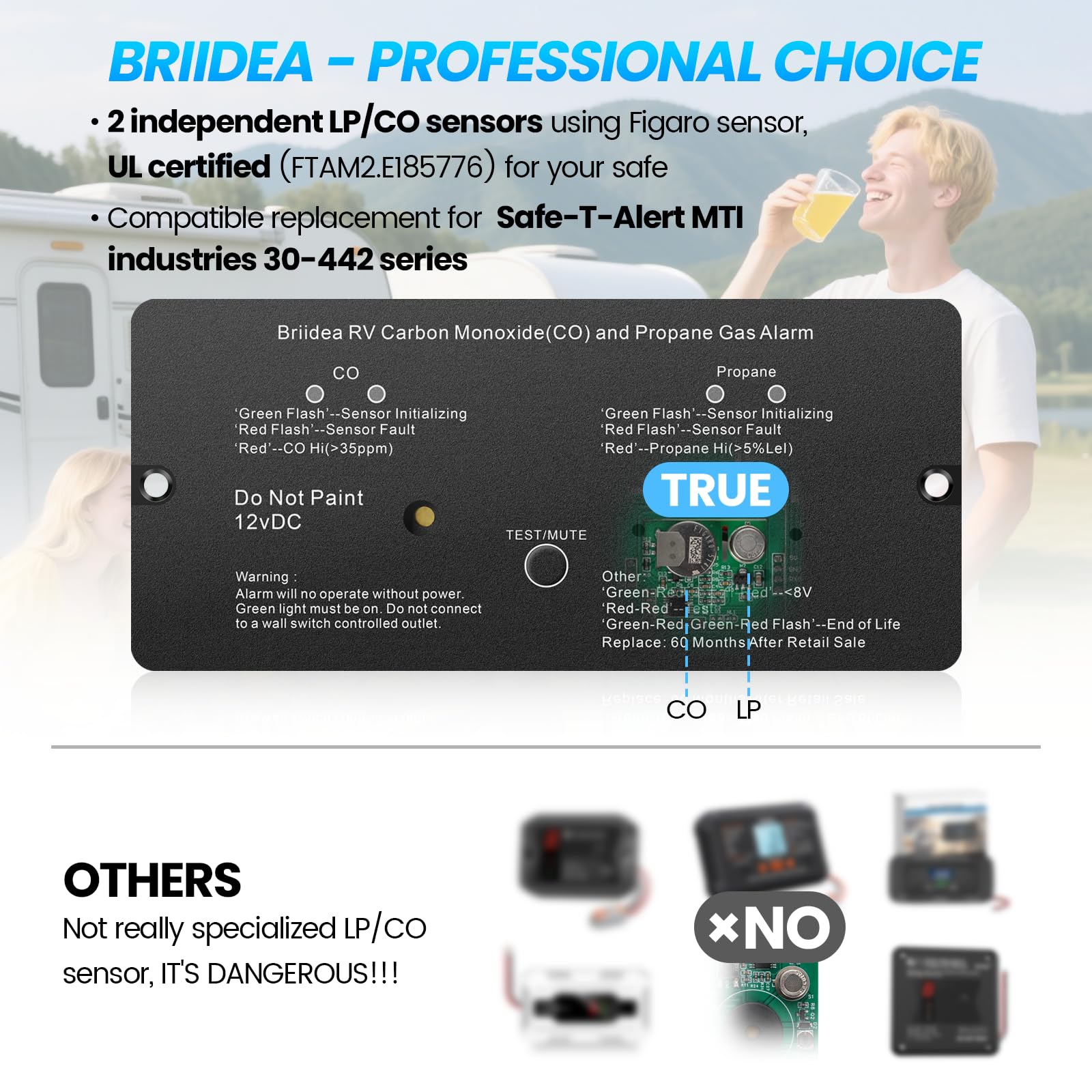 Briidea sensor tech uses Figaro detectors for precise gas detection in RVs