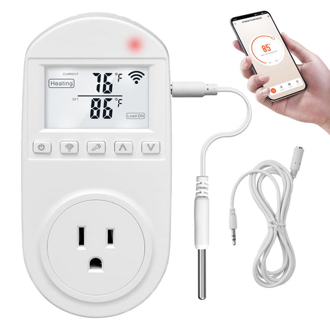 Briidea Smart WiFi Outlet front view for reliable temperature setup in any room.
