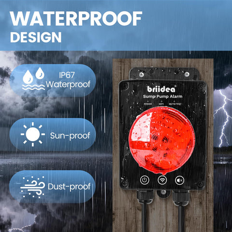 Briidea 10-foot float switch and 6-foot cord enable precise placement.