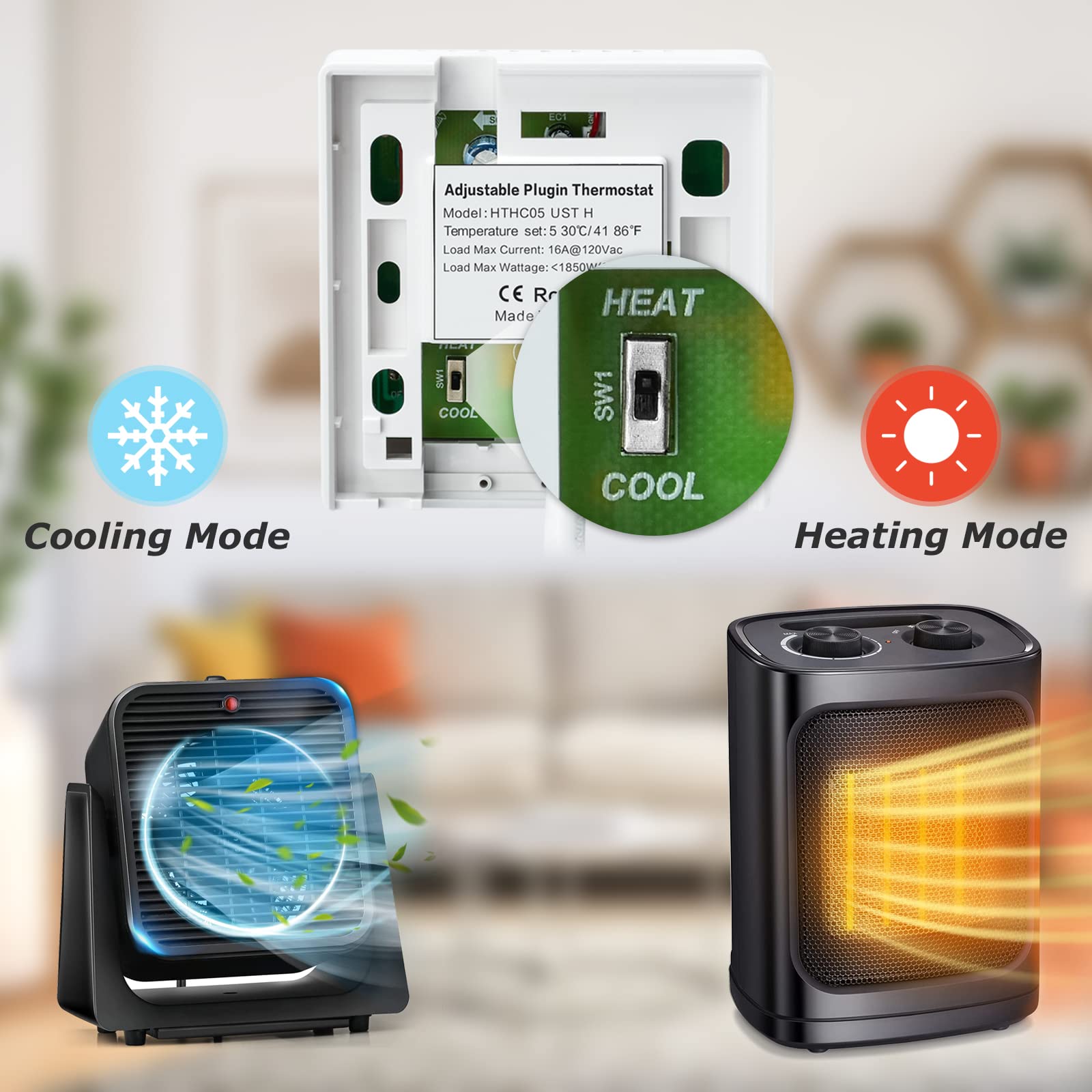 Briidea thermostat with clear dial for precise temperature setting.