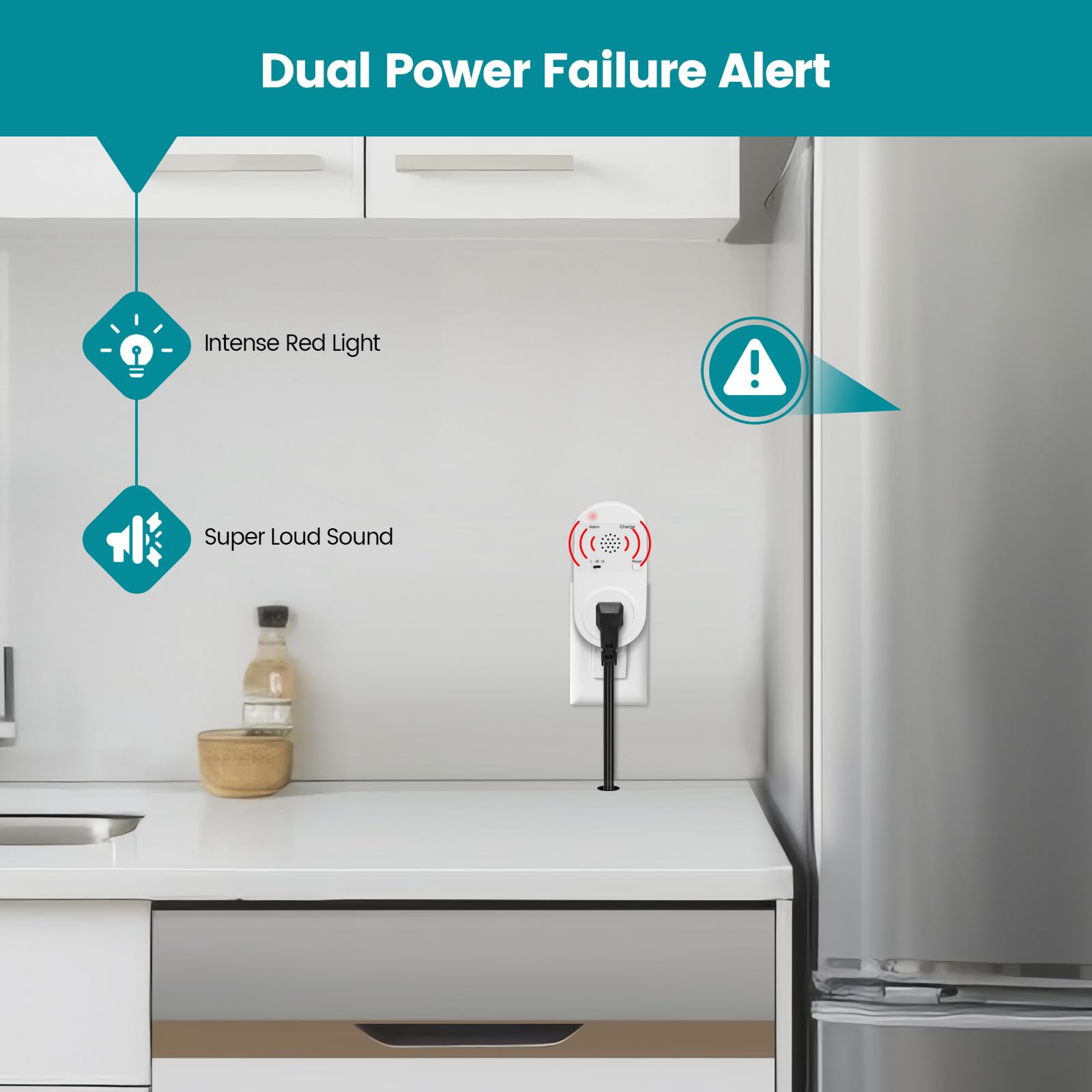 Briidea alarm with adjustable volume levels for clear alerts from a distance.