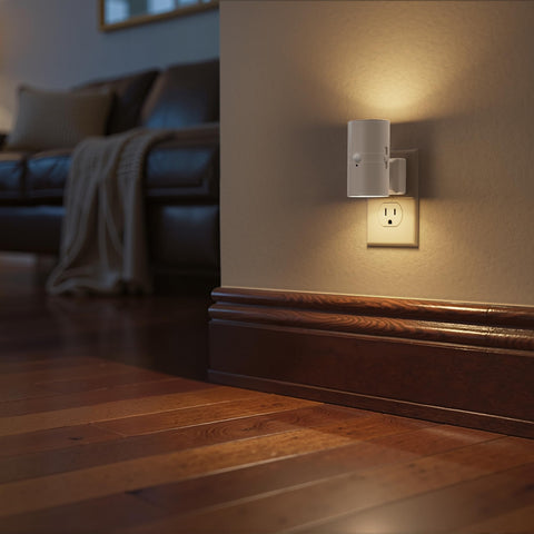 Briignite two-pack night lights simplify home lighting setup.