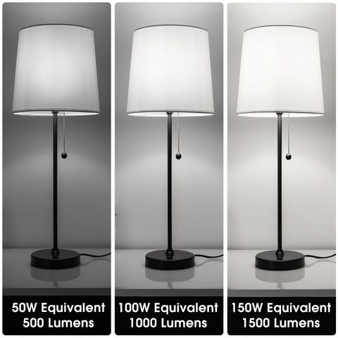 Briignite 3 Way LED bulbs base-e26 close-up shows universal socket compatibility.