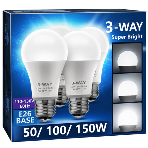 Briignite 3 Way LED bulbs pack offers flexible brightness for any room.