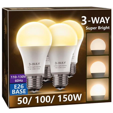 Briignite 3 Way LED bulbs in soft white 3000K create cozy home lighting