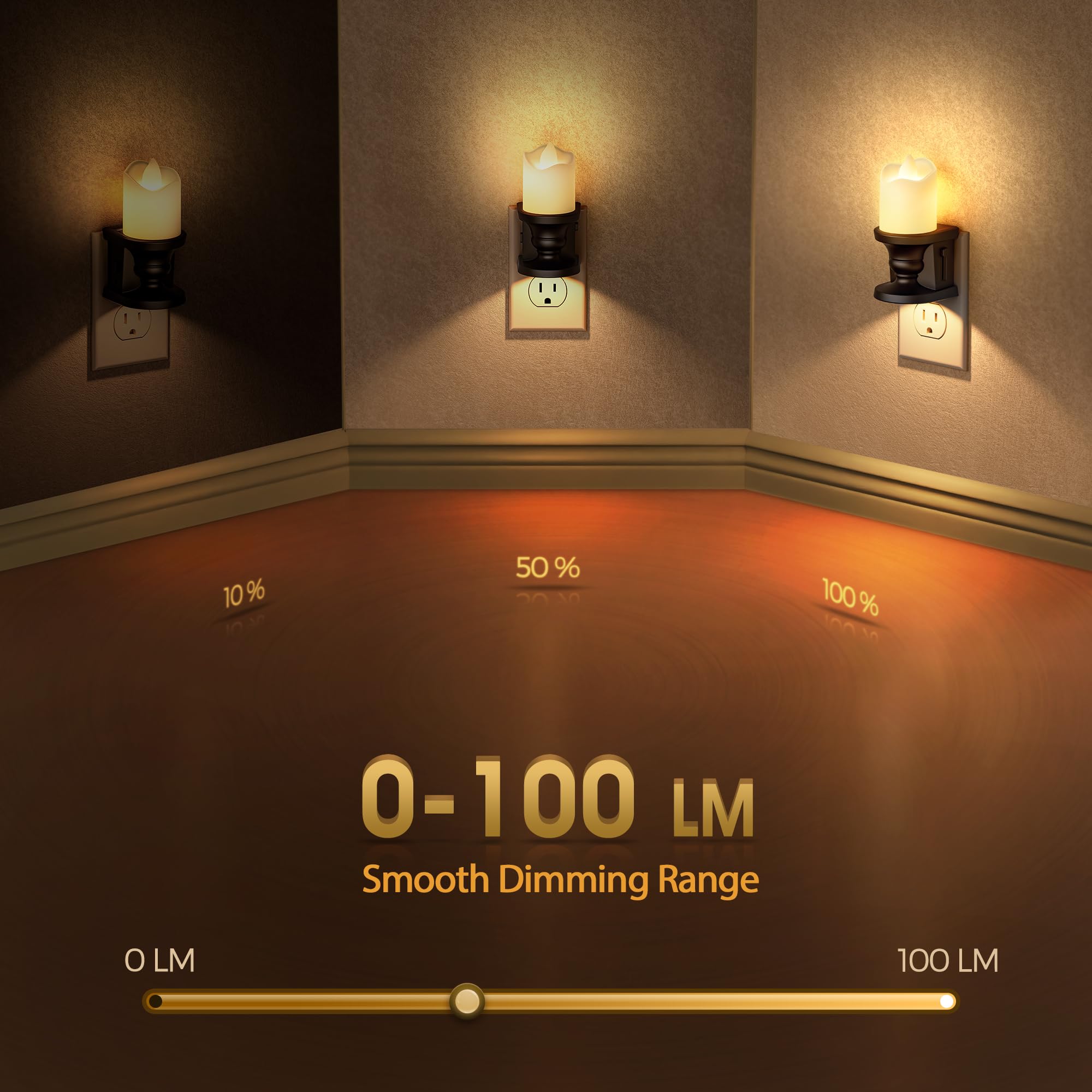 Briignite amber 3000K glow ideal for a peaceful bedroom setting.