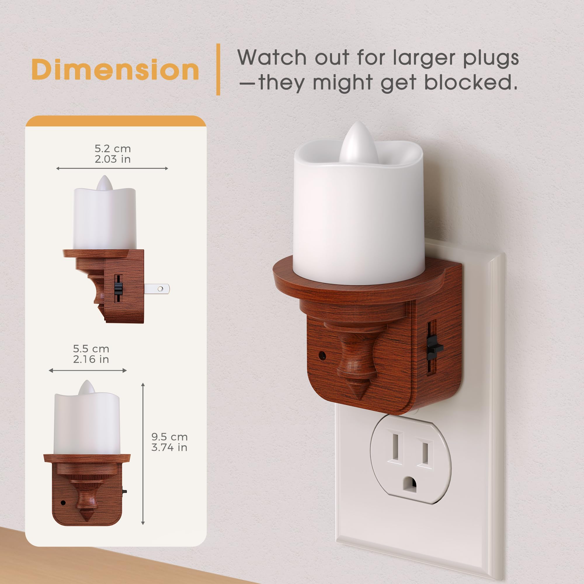 Briignite amber plug-in light with dusk-to-dawn sensor ensures efficient use