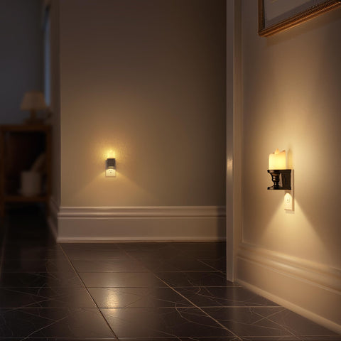 Briignite compact soft glow night light designed for bedrooms, bathrooms, and hallways.