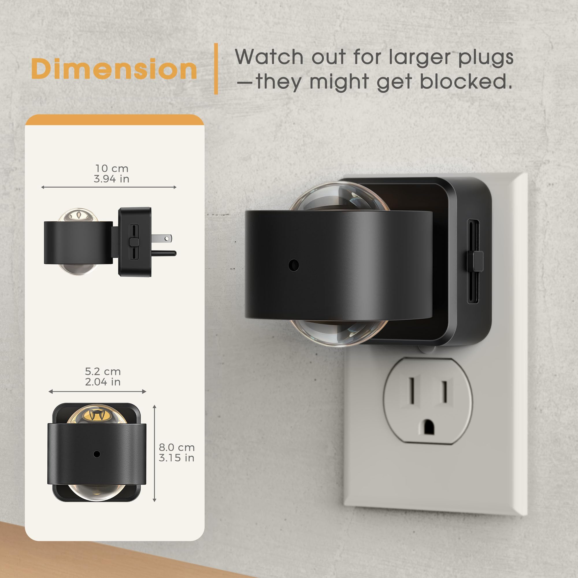 Briignite dimmable brightness from 0 to 150 lm for any mood.