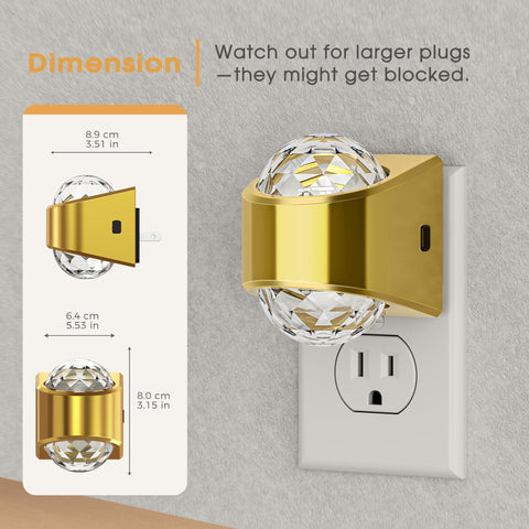 Briignite durable safe plastic night light for nurseries and baths