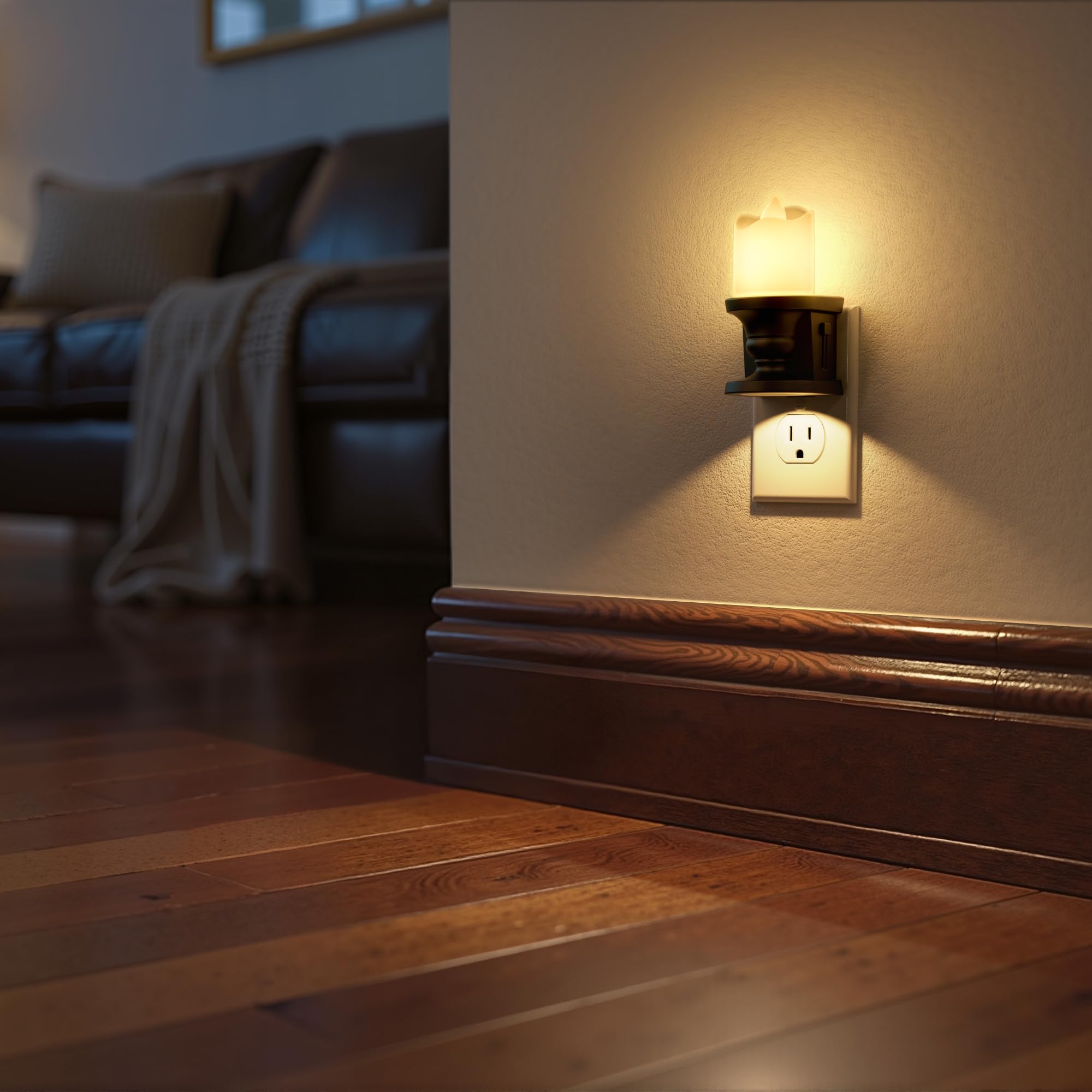 Briignite dusk-to-dawn sensor night light activates automatically in low light.
