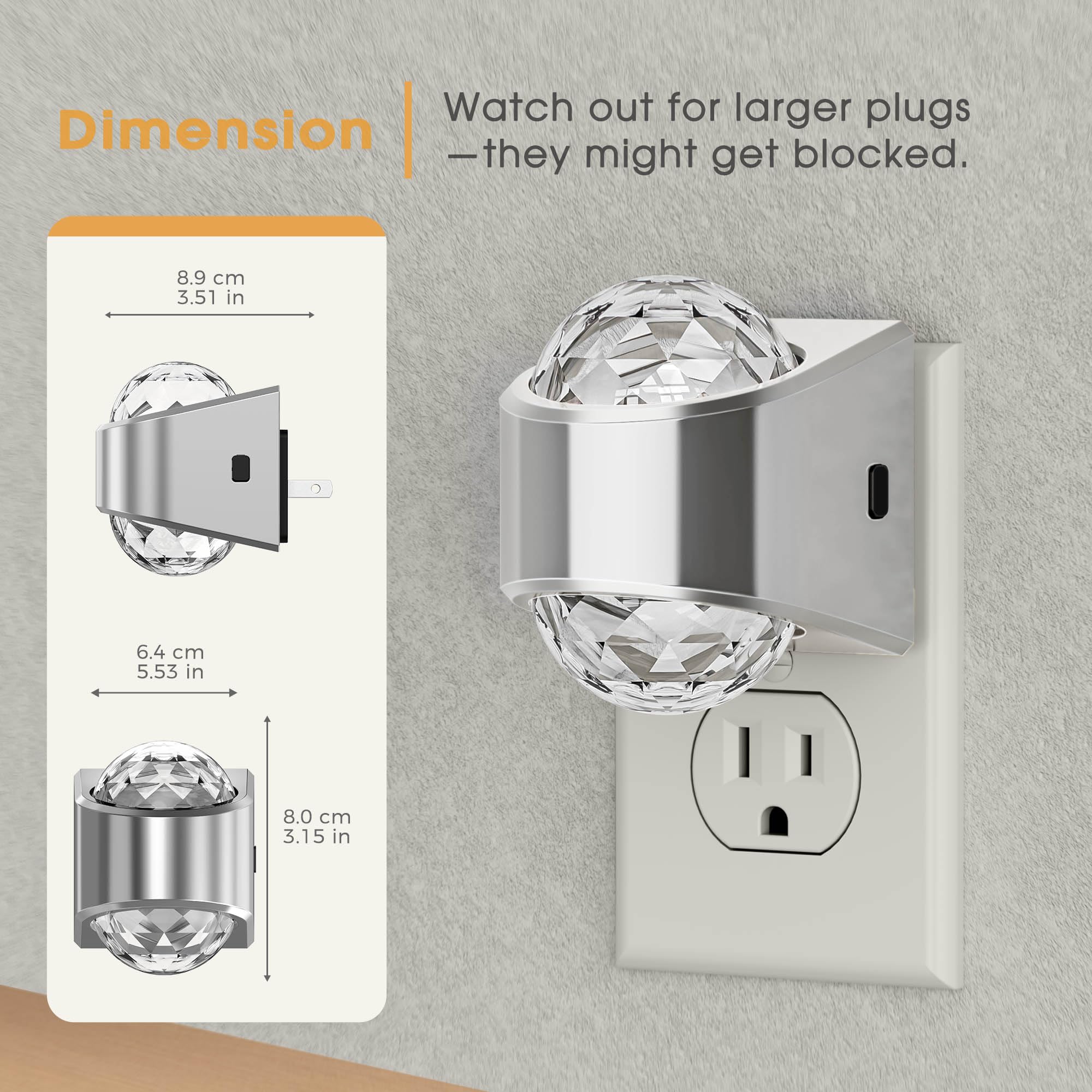 Briignite dusk to dawn sensor night light automatically glows at dusk and saves energy