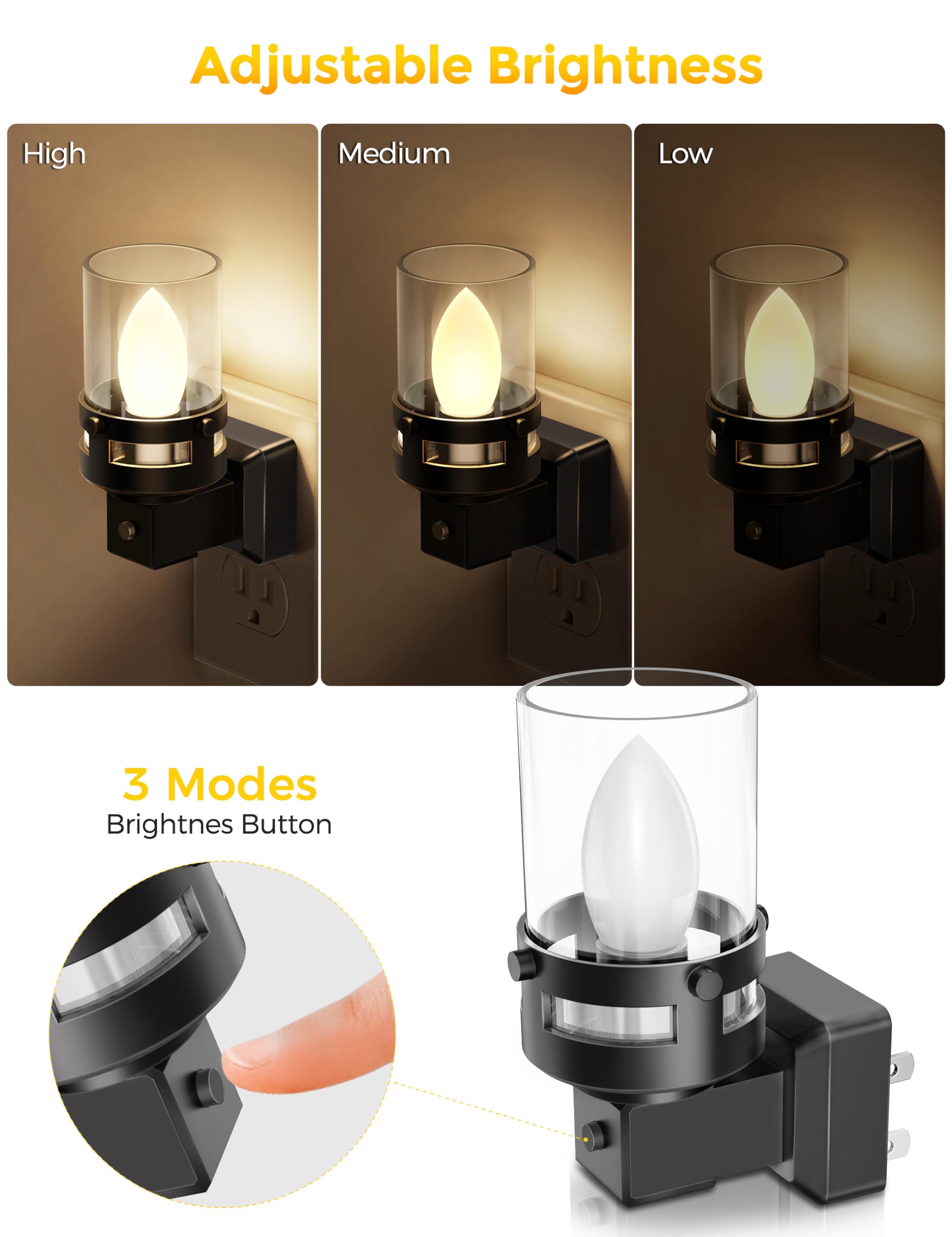 Briignite dusk-to-dawn sensor activates automatically in dim spaces.