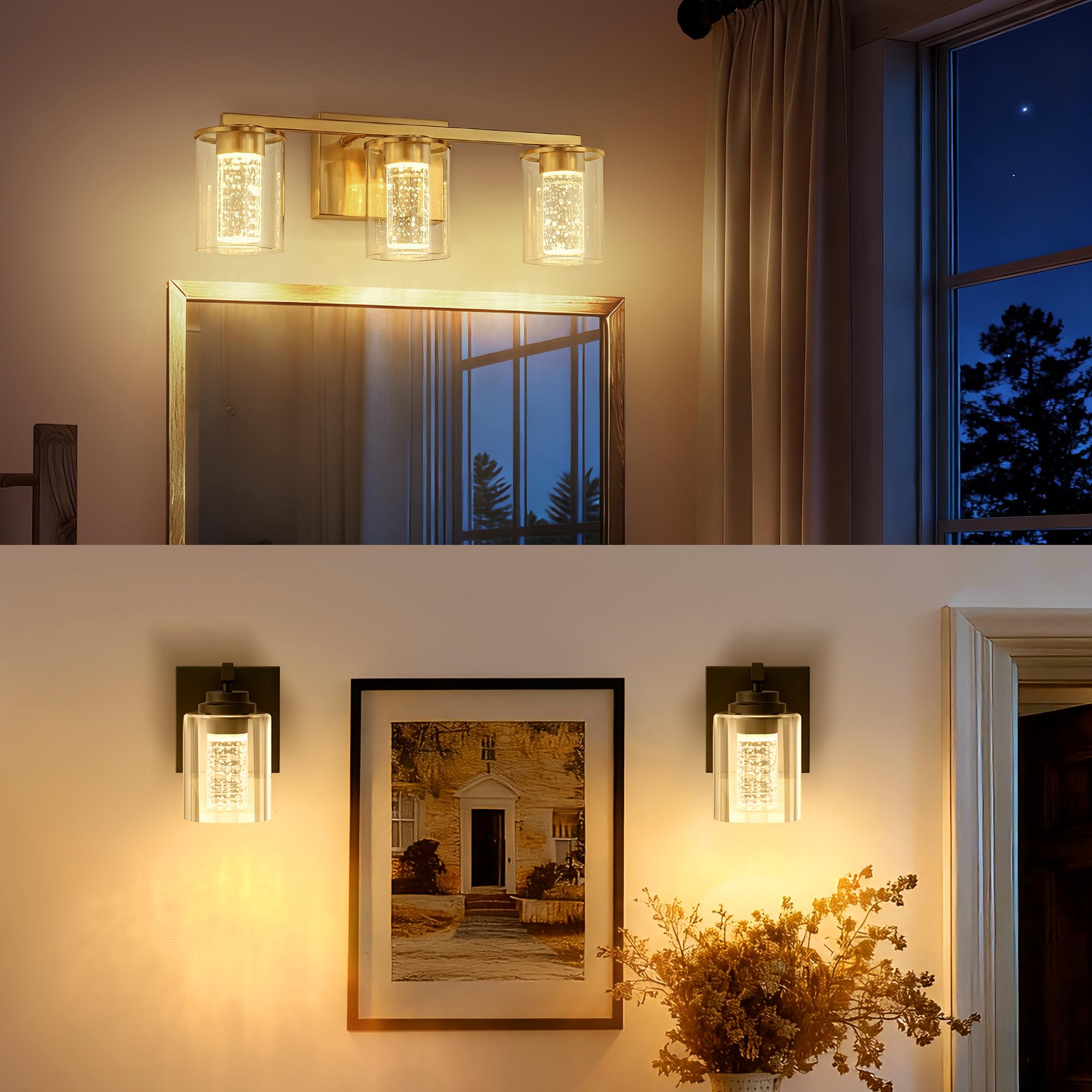 Briignite E26 bubble light 3000K dimmable for customizable ambiance.