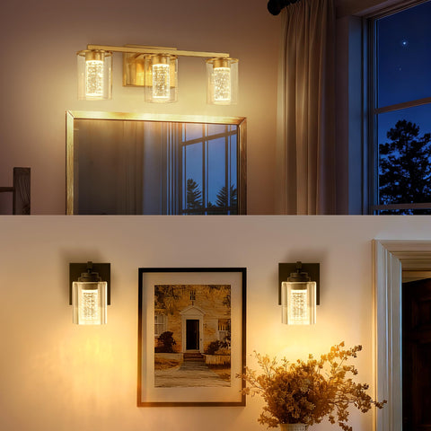 Briignite E26 bubble light 3000K dimmable for customizable ambiance.